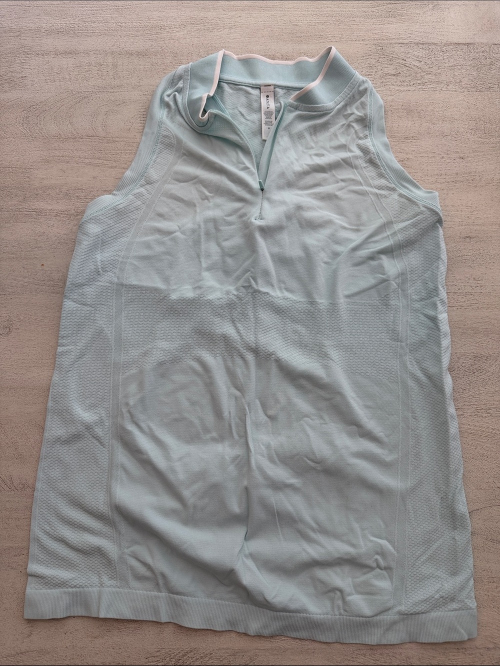 Athleta Light Aqua Momentum Polo Tank